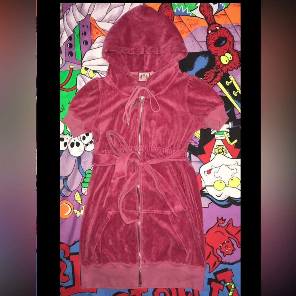 Vintage Pink Juicy Couture Hoodie Sweatshirt Dress - M